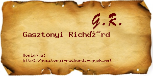 Gasztonyi Richárd névjegykártya