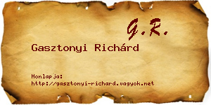 Gasztonyi Richárd névjegykártya