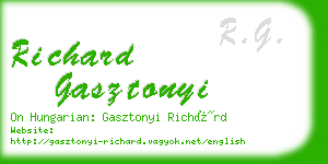 richard gasztonyi business card